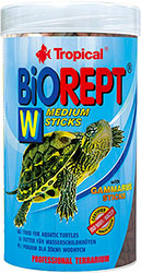 Tropical Biorept W - основной корм для водоплавающих черепах, палочки