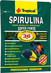 Tropical Super Spirulina Forte - корм со спирулиной для растительноядных рыб, хлопья