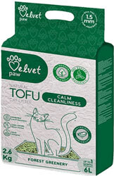 Velvet Paw Tofu Calm Cleanliness Forest Greenery Гороховый наполнитель для кошачьего туалета