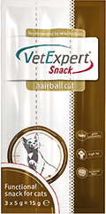 VetExpert Snack Hairball Cat - лакомства для выведения шерсти из желудка кошек