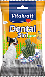 Vitakraft Dog Dental Stick 3in1 Fresh для очищення зубів у собак малих порід