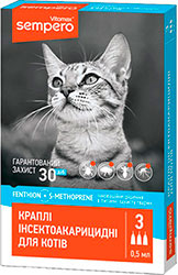 Vitomax Sempero Протипаразитарні краплі для котів