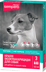 Vitomax Sempero Протипаразитарні краплі для собак малих і середніх порід