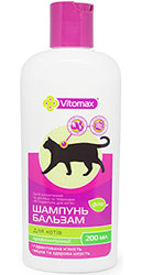 Vitomax Профілактичний фітошампунь-бальзам для котів