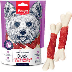Wanpy Duck Jerky & Calcium Bone Twists Кость с уткой и кальцием для собак