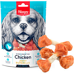 Wanpy Chicken Jerky Dumbbells Кость-гантель с курицей для собак