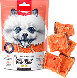 Wanpy Soft Salmon & Fish Skin Bites М'які шматочки лосося для собак