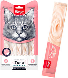 Wanpy Creamy Treat Tuna & Shrimp Кремовое лакомство с тунцом и креветками для кошек