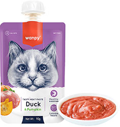 Wanpy Duck & Pumpkin Крем-суп с уткой и тыквой для кошек