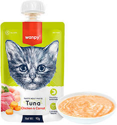 Wanpy Tuna, Chicken & Carrot Крем-суп з тунцем, куркою та морквою для котів