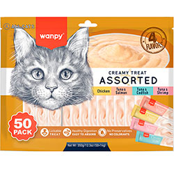 Wanpy Creamy Treat Assorted Набор кремовых лакомств для кошек Wanpy Creamy Treat Assorted Набор кремовых лакомств для кошек