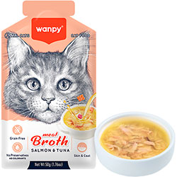 Wanpy Meat Broths Salmon & Tuna Суп з лососем і тунцем для котів