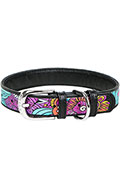 WauDog "Літо" Нашийник з принтом для собак, чорний WauDog "Літо" Нашийник з принтом для собак, чорний