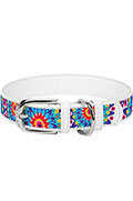 WauDog "Квіти" Нашийник з принтом для собак, білий WauDog "Квіти" Нашийник з принтом для собак, білий