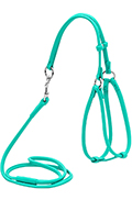 WauDog Шлея кругла з повідцем для собак малих порід, ментолова WauDog Шлея кругла з повідцем для собак малих порід, ментолова