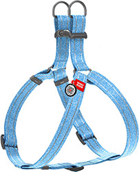 WauDog Re-cotton Шлея із відновленої бавовни з QR-паспортом, блакитна
