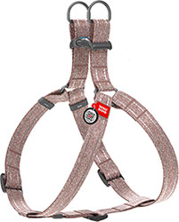 WauDog Re-cotton Шлея із відновленої бавовни з QR-паспортом, коричнева