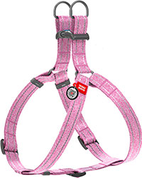 WauDog Re-cotton Шлея із відновленої бавовни з QR-паспортом, рожева