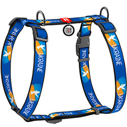 WauDog Nylon Шлея з принтом "Прапор" для собак, нейлон WauDog Nylon Шлея з принтом "Прапор" для собак, нейлон