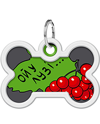 WauDog Адресник Smart ID із QR-паспортом "Калина", кісточка WauDog Адресник Smart ID із QR-паспортом "Калина", кісточка