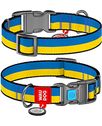 WauDog Nylon Нейлоновий нашийник "Colors of freedom" для собак