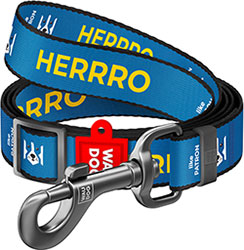 WauDog Nylon Нейлоновий повідець із принтом "Патрон" для собак, регульований WauDog Nylon Нейлоновий повідець із принтом "Патрон" для собак, регульований