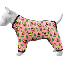 WauDog Clothes Вітрівка "Авокадо на рожевому" для собак