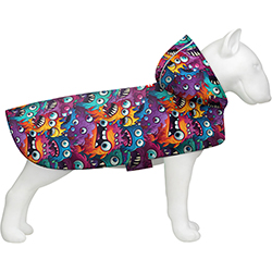 WauDog Clothes Дощовик-накидка "Зубаті монстри" для собак
