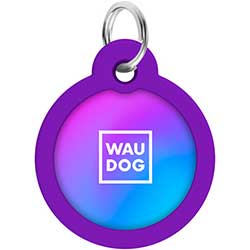 WauDog Адресник Smart ID с QR-паспортом "Градиент фиолетовый"