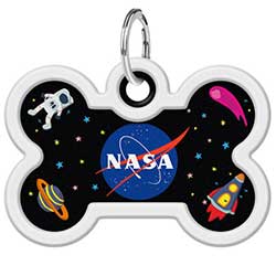 WauDog Адресник Smart ID с QR-паспортом "NASA", косточка