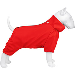 WauDog Clothes Водонепроницаемый дождевик для собак, красный