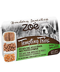 Zoe Tempting Trios Консервы с тунцом, курицей и овощами для собак
