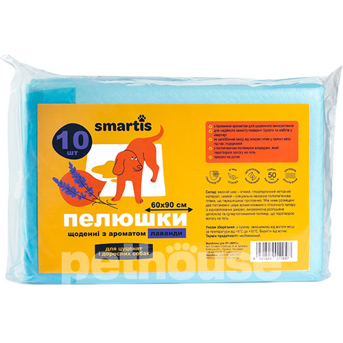 Smartis Пелюшки щоденні з ароматом лаванди для собак, великі