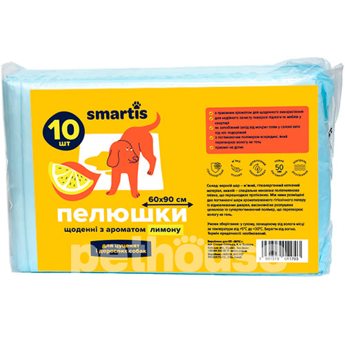 Smartis Пелюшки щоденні з ароматом лимона для собак, великі