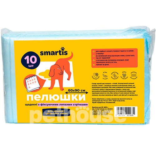 Smartis Пеленки ежедневные с фиксирующими лентами для собак