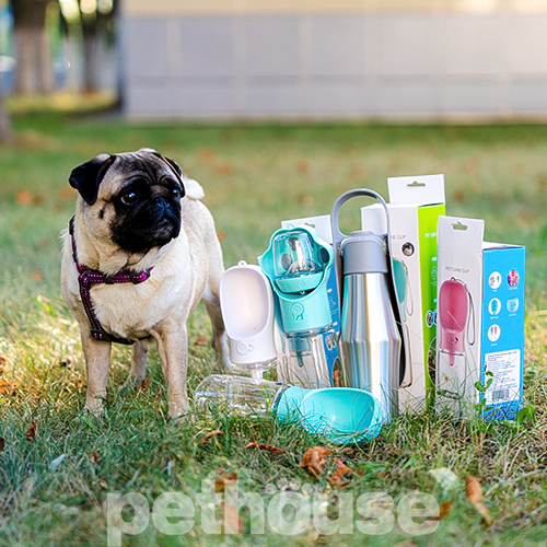 Snugpets Бутылка-поилка с контейнером для корма для собак и кошек, 550 мл