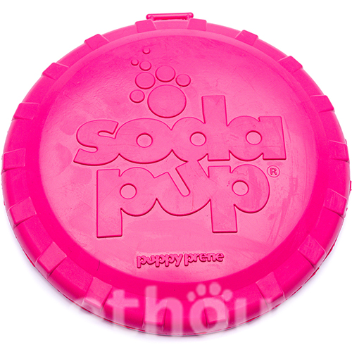SodaPup Puppy Bottle Top Flyer Летающая тарелка для щенков, розовая