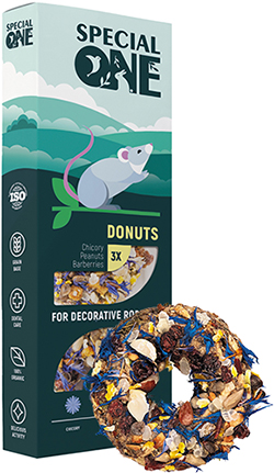 Special One Donuts Ласощі-пундики з цикорієм, арахісом і барбарисом для гризунів