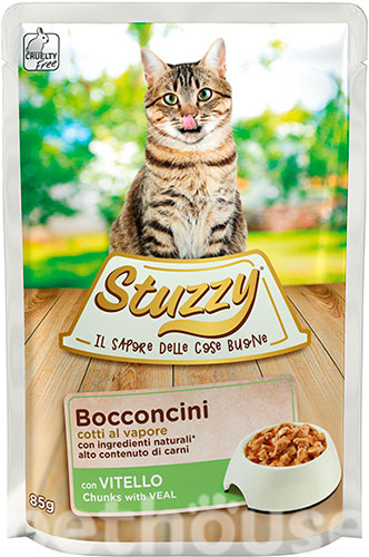 Stuzzy Cat Шматочки з телятиною в соусі для котів, пауч