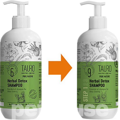 Tauro Pro Line Pure Nature Herbal Detox Шампунь для глибокого очищення шерсті собак і котів