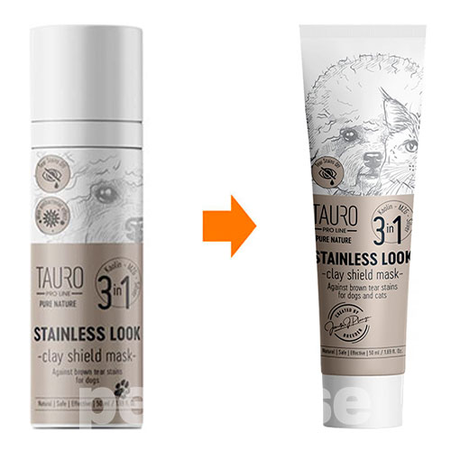 Tauro Pro Line Pure Nature Stainless Look 3in1 Маска для удаления пятен с белой шерсти собак
