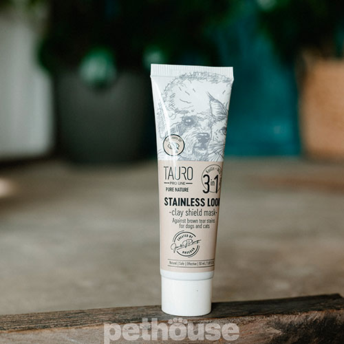 Tauro Pro Line Pure Nature Stainless Look 3in1 Маска для удаления пятен с белой шерсти собак