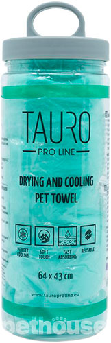 Tauro Pro Line Drying and Cooling Полотенце для охлаждения кошек и собак, зеленое
