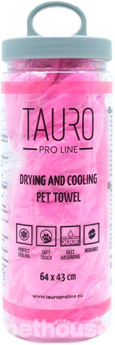 Tauro Pro Line Drying and Cooling Полотенце для охлаждения кошек и собак, розовое