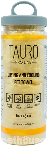 Tauro Pro Line Drying and Cooling Полотенце для охлаждения кошек и собак, желтое