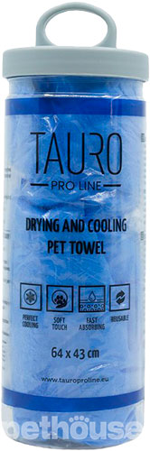 Tauro Pro Line Drying and Cooling Полотенце для охлаждения кошек и собак, синее
