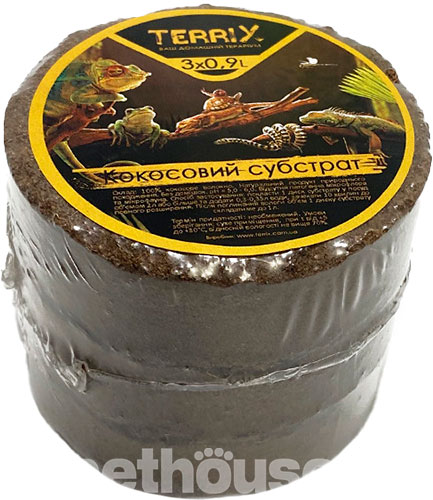 TerriX Кокосовый субстрат для террариума, мелкий (прессованный)