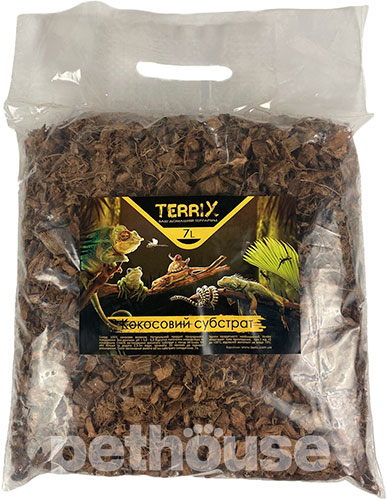 TerriX Кокосовый субстрат для террариума, крупный (чипсы)