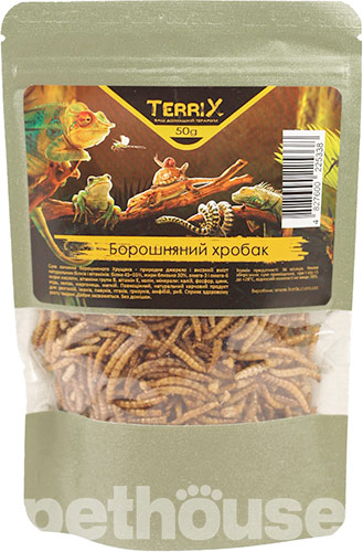 TerriX "Мучной червь" Корм для рептилий, ежей, пауков, птиц, грызунов, амфибий, рыб и улиток TerriX "Мучной червь" Корм для рептилий, ежей, пауков, птиц, грызунов, амфибий, рыб и улиток