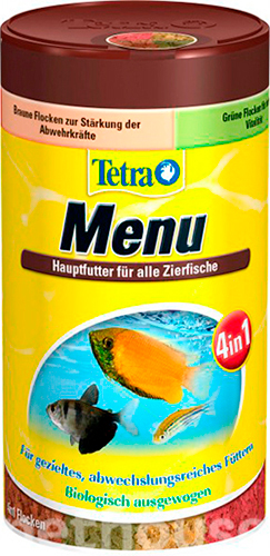 Tetra Menu 4 in 1 - корм для всех видов рыб, хлопья
